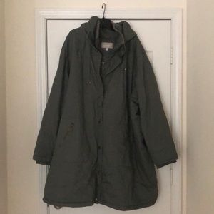 🤑MAKE ME AN OFFER!!! Twill Hooded Stadium Jacket